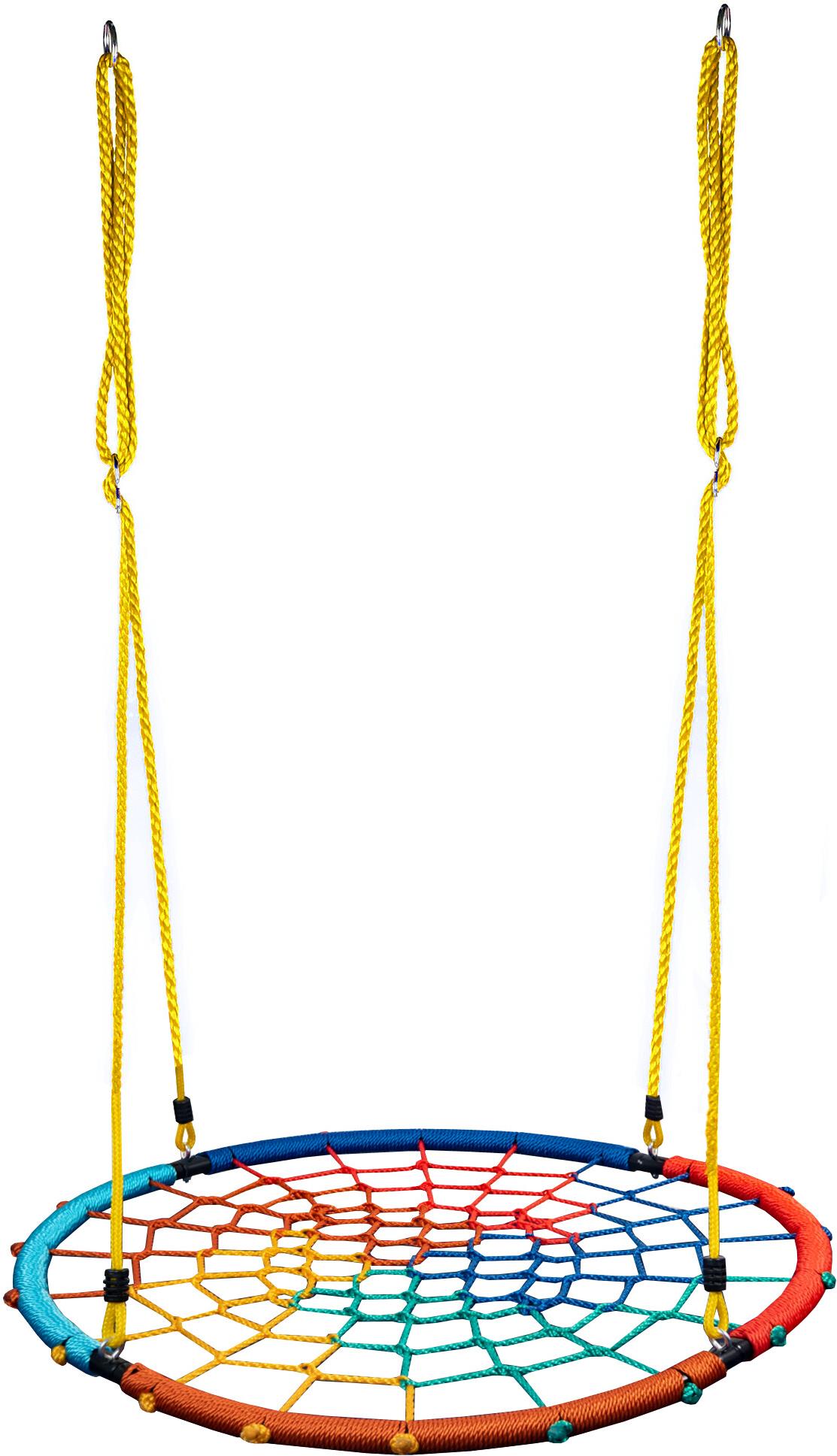 Aga Závesný hojdací kruh 120 cm štvorfarebný