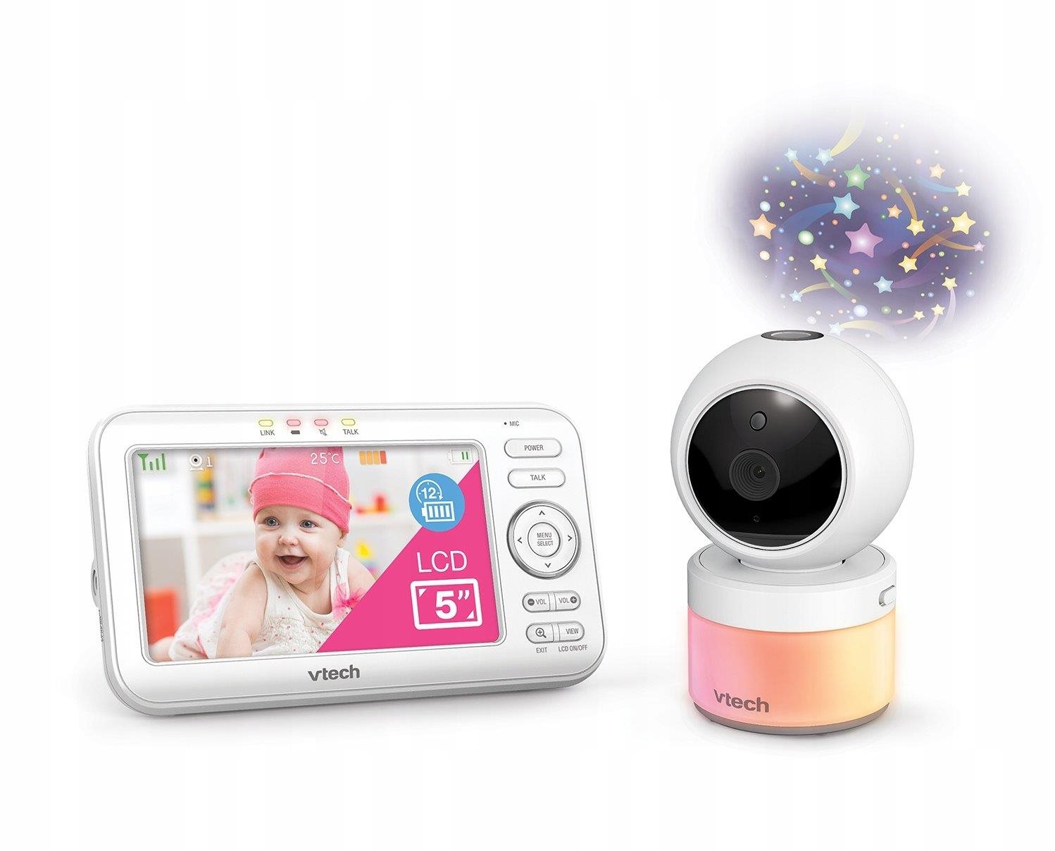 VTech VM5563, detská video pestúnka s projektorom a otočnou kamerou