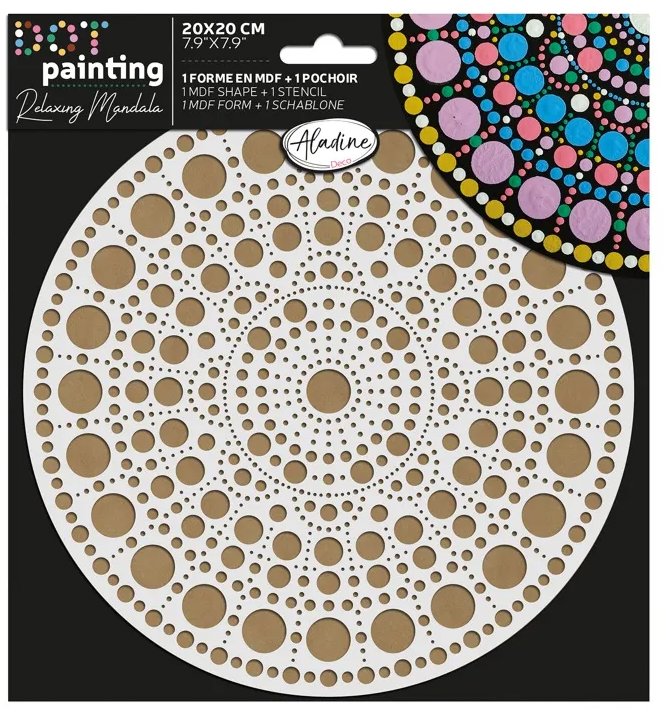 Aladine Súprava na bodkovanie 20 cm Mandala 1