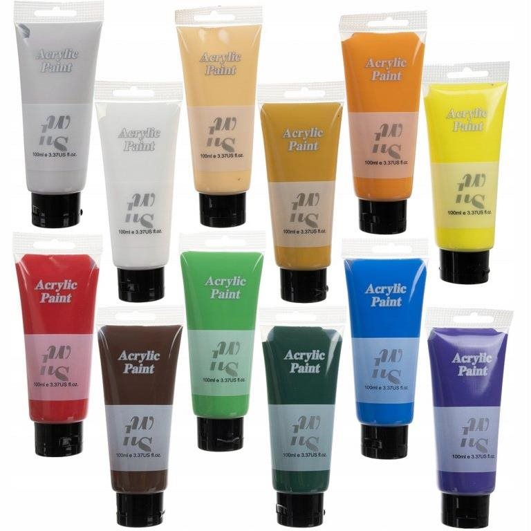 Akrylové farby 12 ks 100 ml