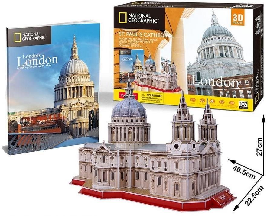 Cubicfun 3D puzzle National Geographic: Katedrála svätého Pavla 107 dielikov