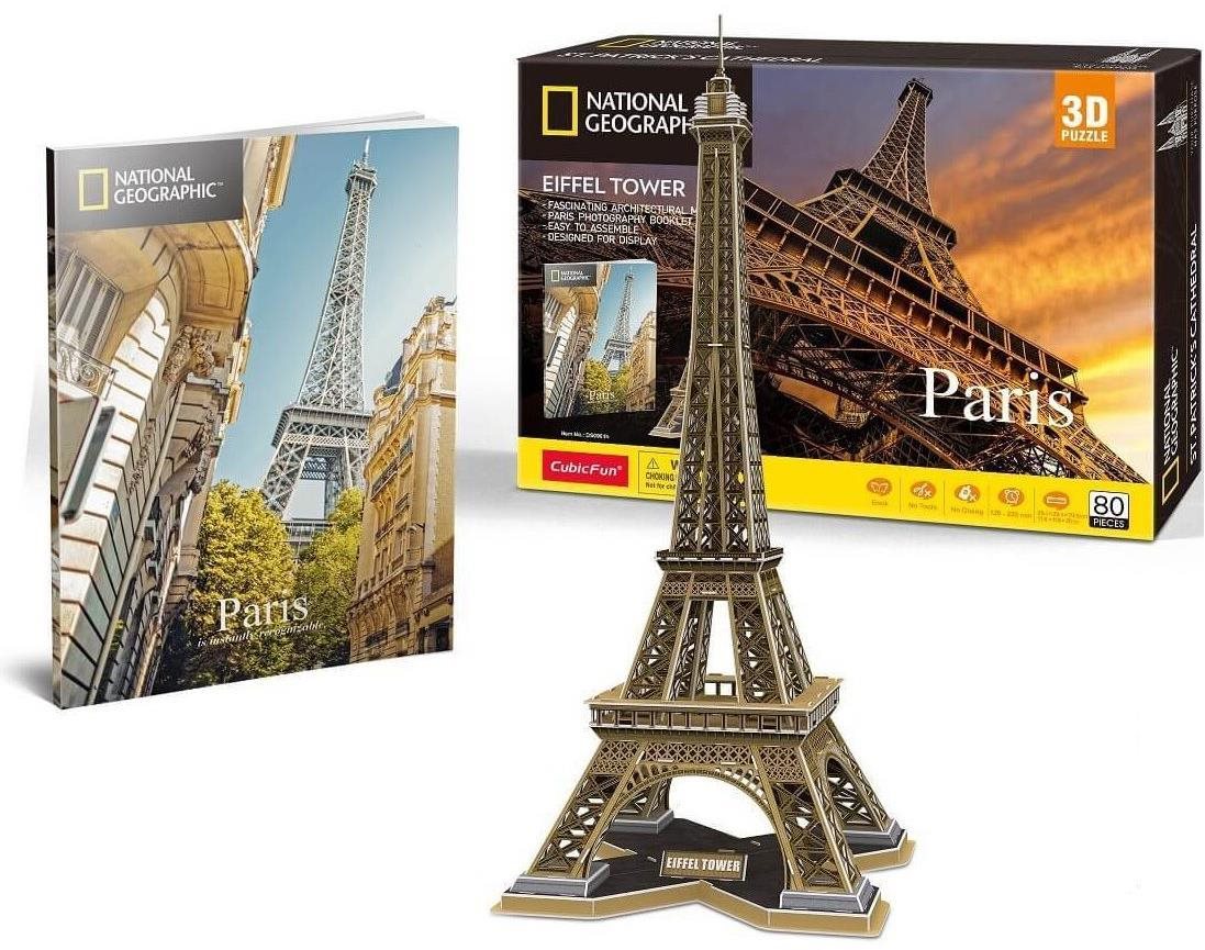 Cubicfun 3D puzzle National Geographic: Eiffelova veža 80 dielikov