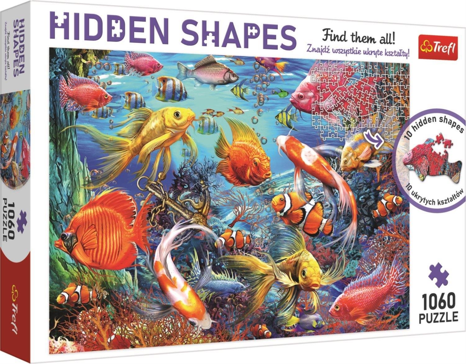 Trefl Puzzle Hidden Shapes: Podmorský život 1060 dielikov