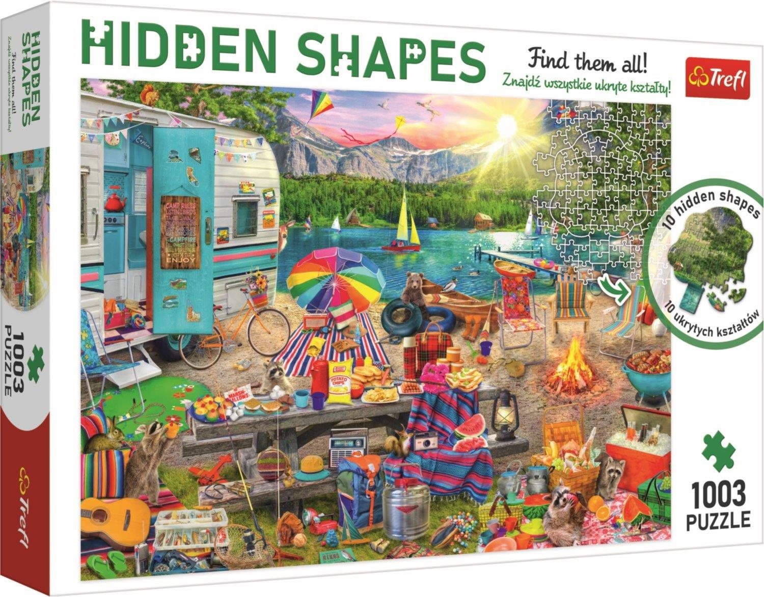 Trefl Puzzle Hidden Shapes: Výlet obytným autom 1003 dielikov