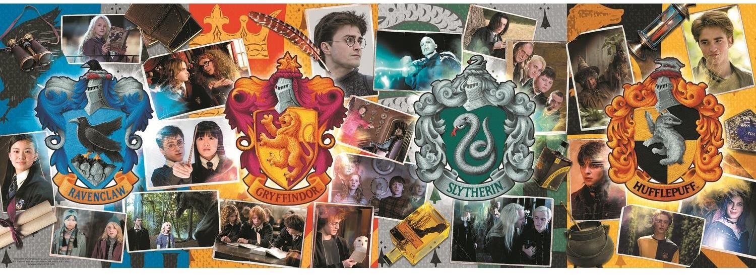 Trefl Panoramatické puzzle Harry Potter: Štyri rokfortské fakulty 1000 dielikov
