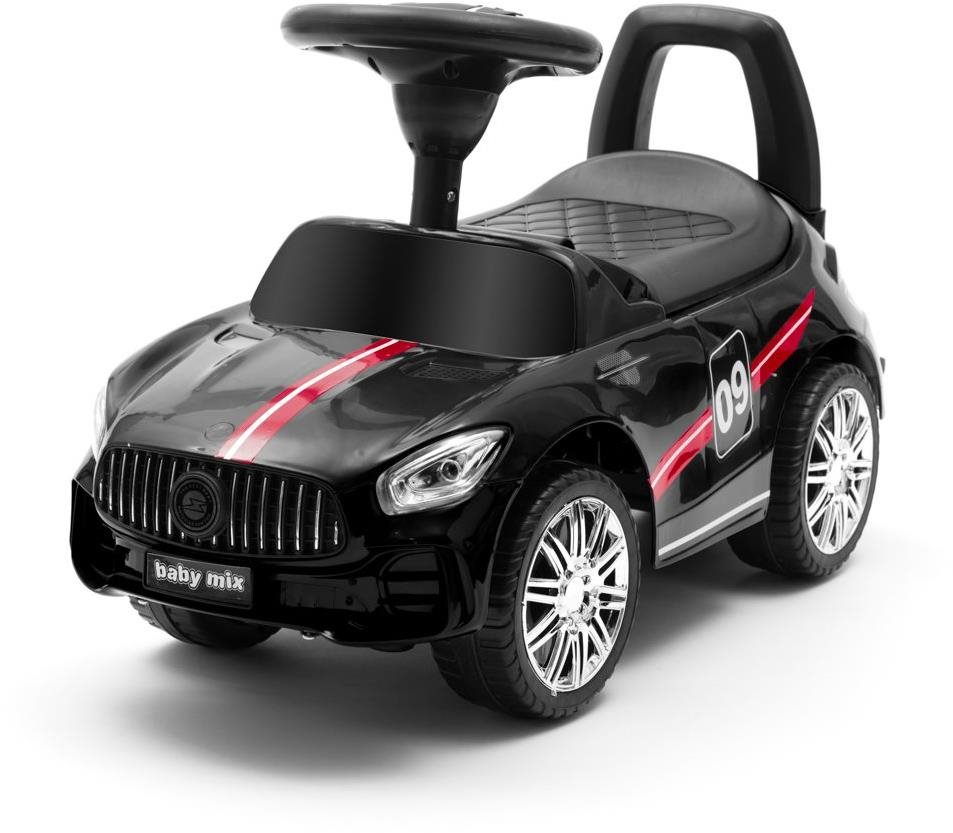 Baby Mix Detské odrážadlo so zvukom RACER čierne