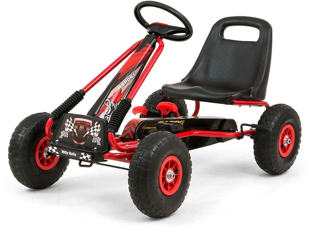 Milly Mally Detská šliapacia motokára Go-kart Thor červená