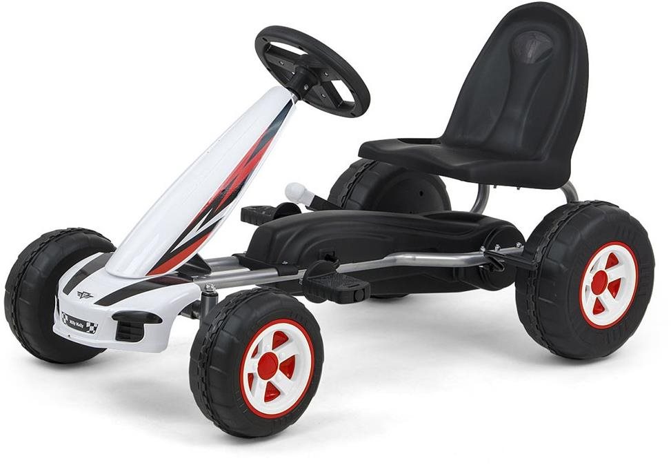 Milly Mally Detská šľapacia motokára Go-kart Viper biela