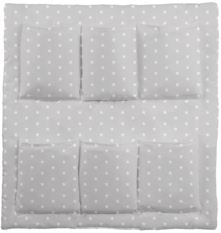 Vreckár na postieľku Sivý s hviezdami