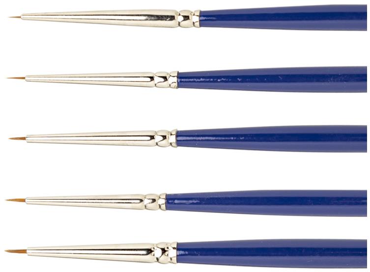 Shesto Modelcraft štetec kolínsky red sable s veľkosťou (10/0, 20/0, 30/0, 40/0 a 50/0)