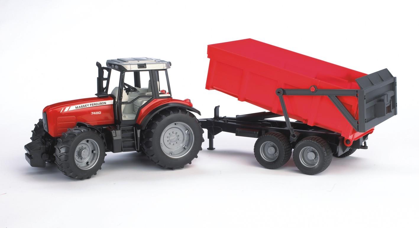 Bruder 02045 Traktor Massey Ferguson 7480 s valníkom