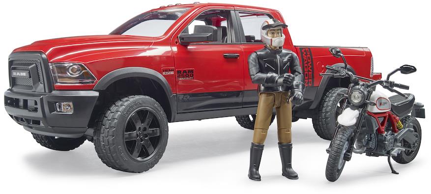 Bruder 02502 RAM 2500 s motorkou Ducati a vodičom