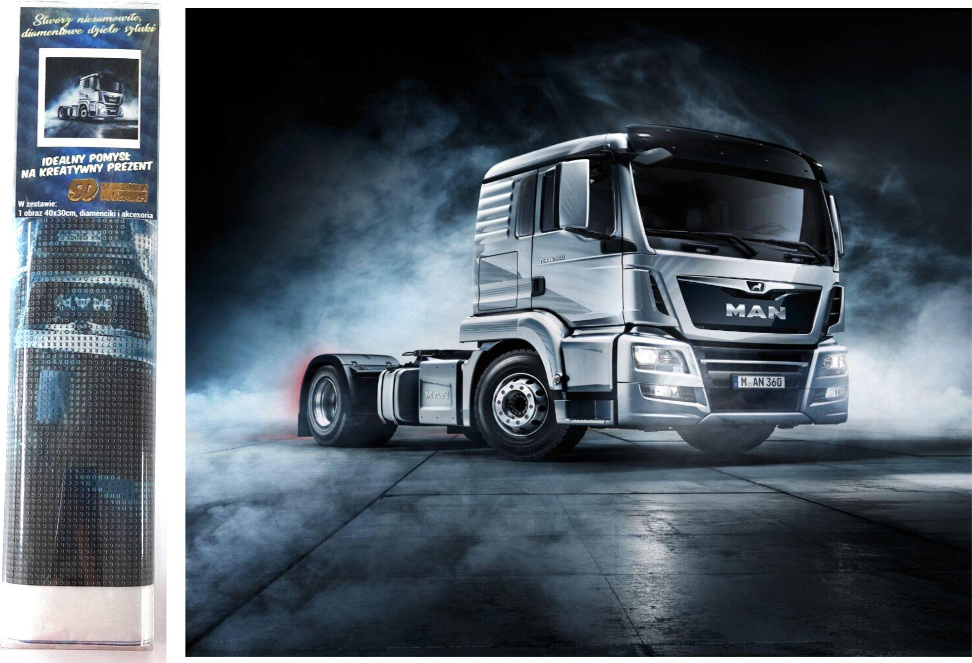 Norimpex Strieborný kamión Man 30 × 40 cm