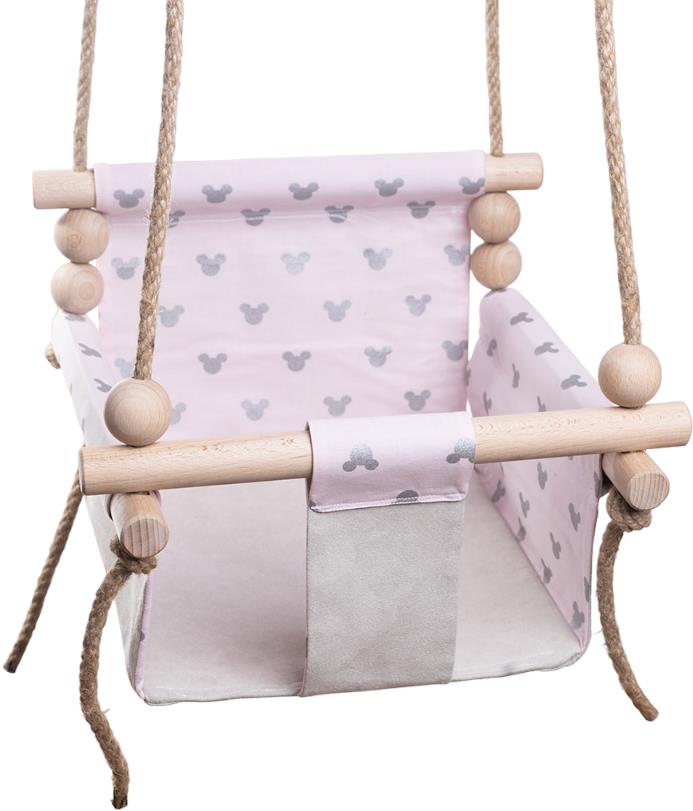 BaaVi Hojdačka Swing ružoví myšiaci