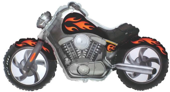 FLEXMETAL Balón fóliový motorka – chopper – 90 cm