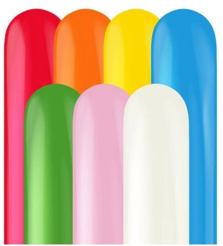 UNIQUE Modelovacie balóniky 260 tuftex – mix – 50 ks