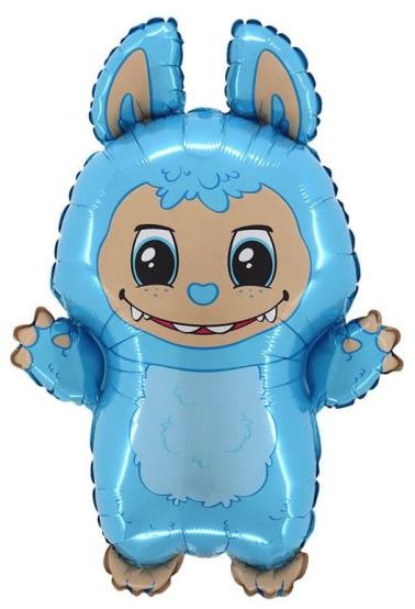 SMART BALLOONS Balón fóliový Labubu modrý - 60 cm