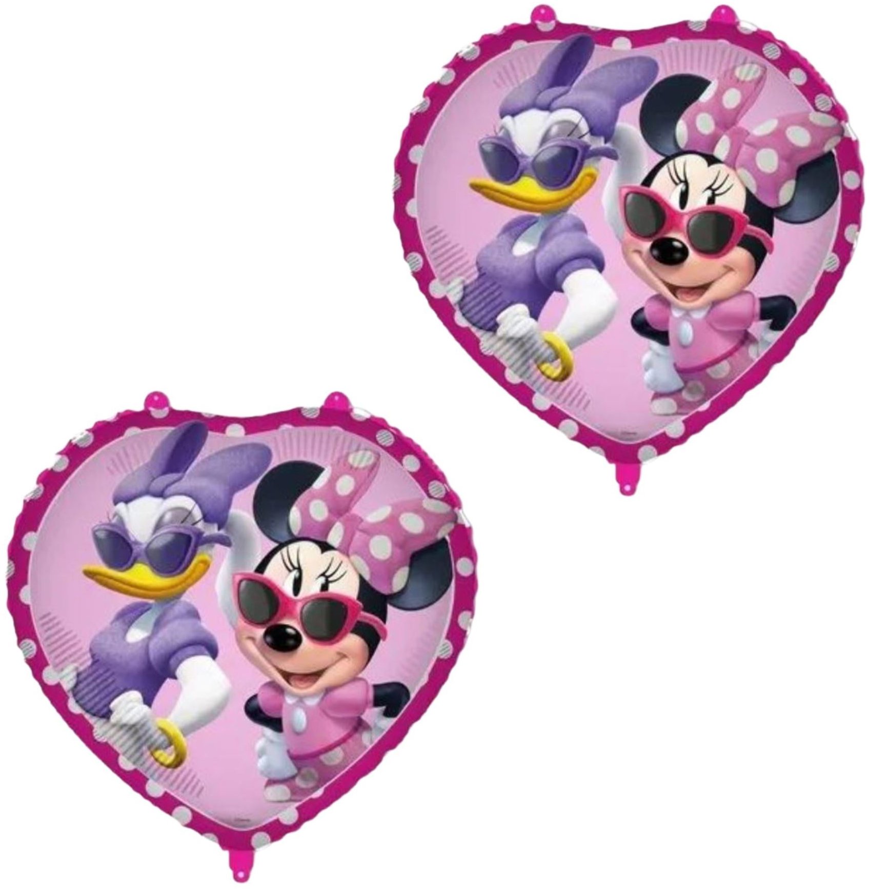 GODAN Balón fóliový srdce myška Minnie a Daisy, 46 cm, 2 ks