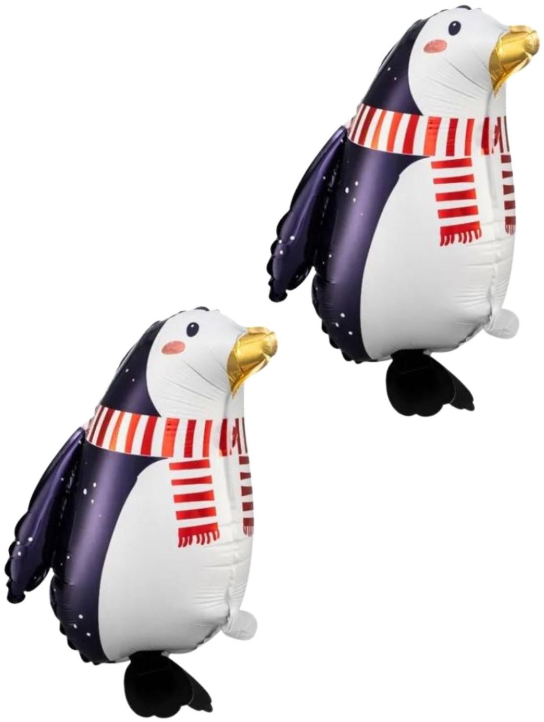 PARTYDECO Balón foliový chodící tučňák, pinguin, 43 cm, 2 ks