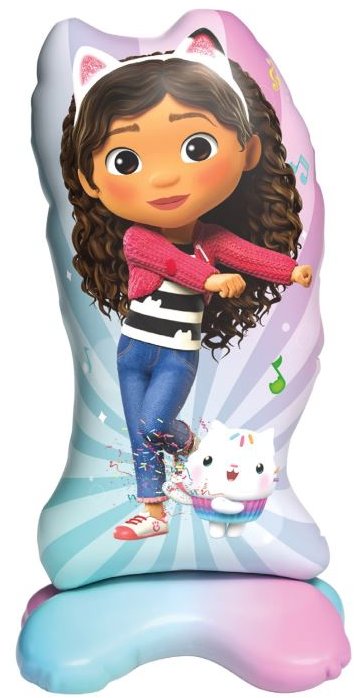 SMART BALLOONS Balón foliový Gábinin kouzelný domeček na podstavci, 66 × 135,4 cm