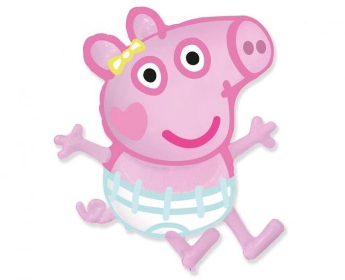 FLEXMETAL Balón foliový prasátko Evie, Peppa pig, 60 cm