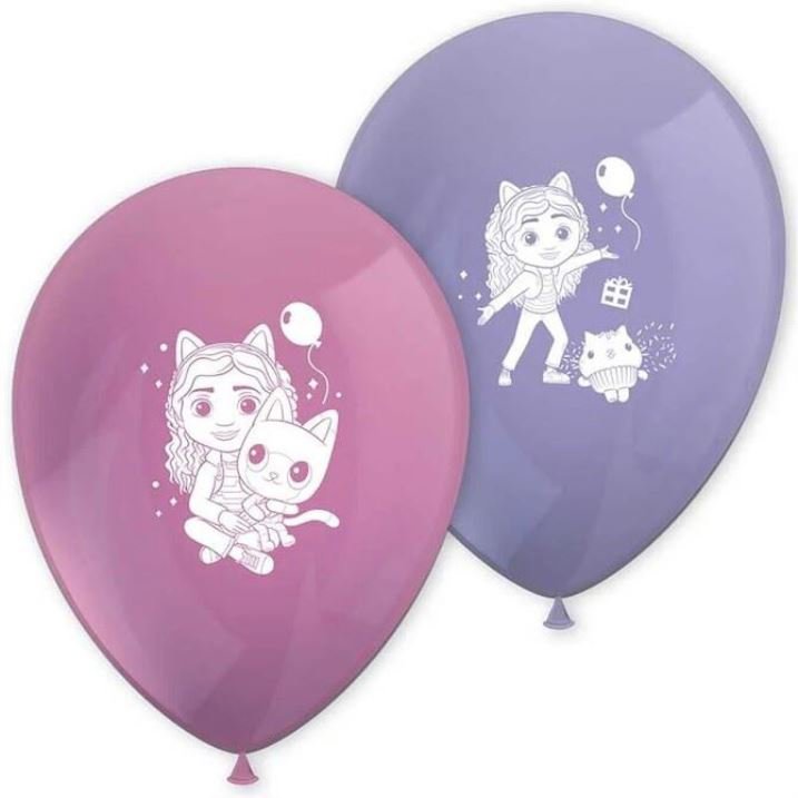 SMART BALLOONS Balóniky latexové Gabinin kúzelný domček, 28 cm, 8 ks