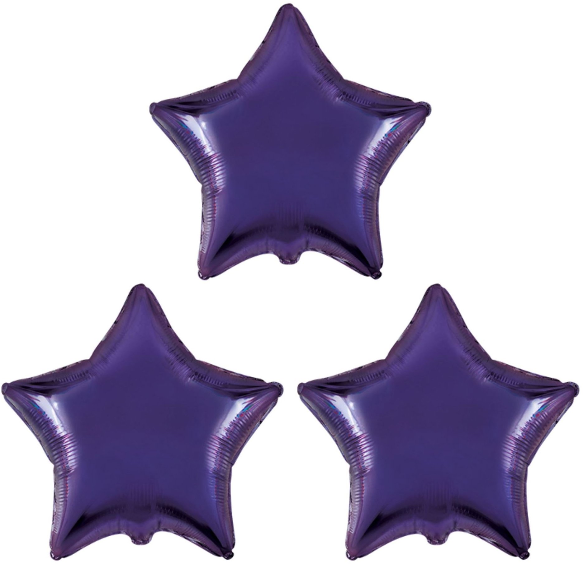 FLEXMETAL Balón fóliový – hviezda, fialová, 45 cm, 3 ks