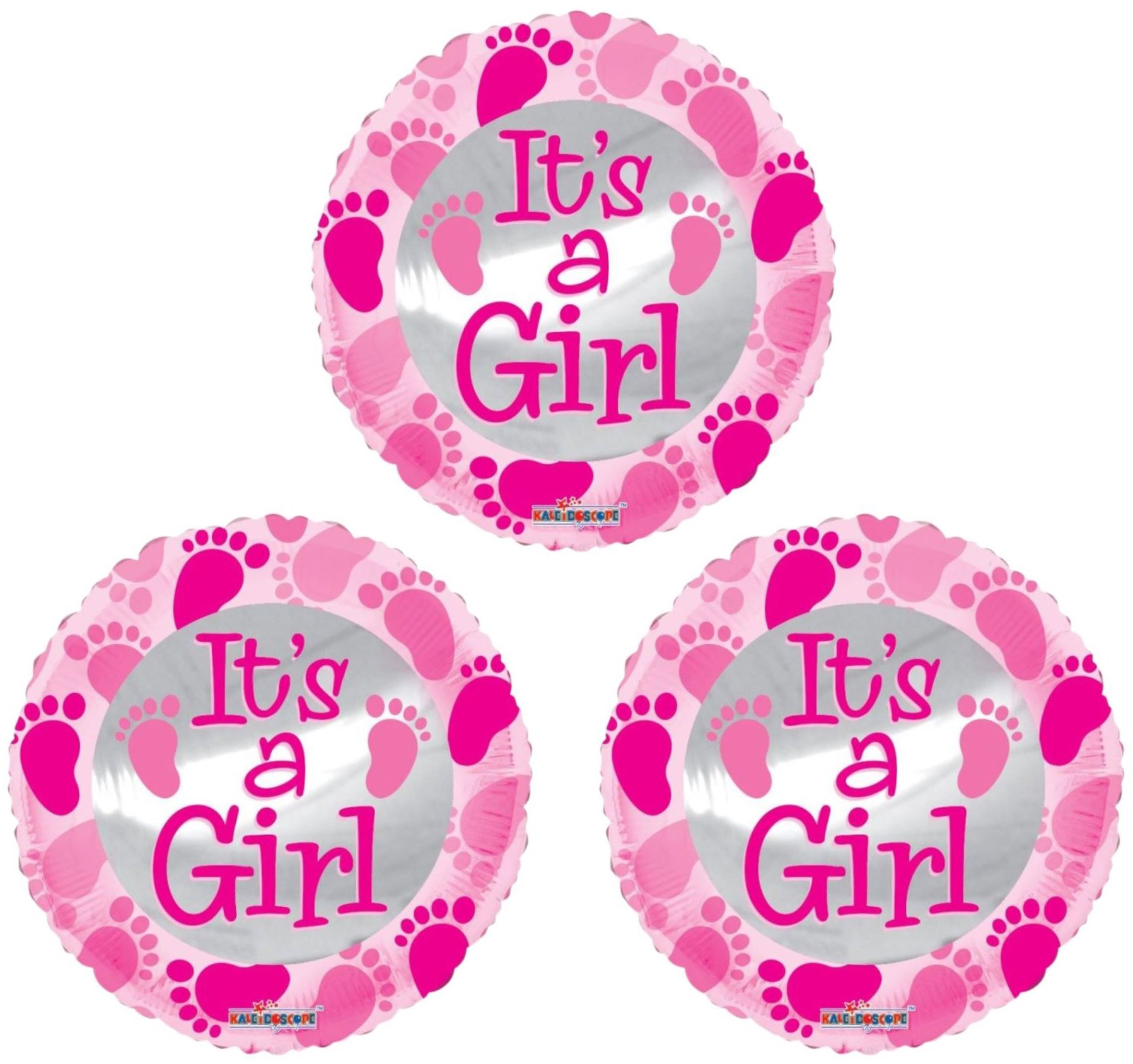 SMART BALLOONS Fóliový balónik – it´sa girl/je to dievča, baby shower, 45 cm, 3 ks