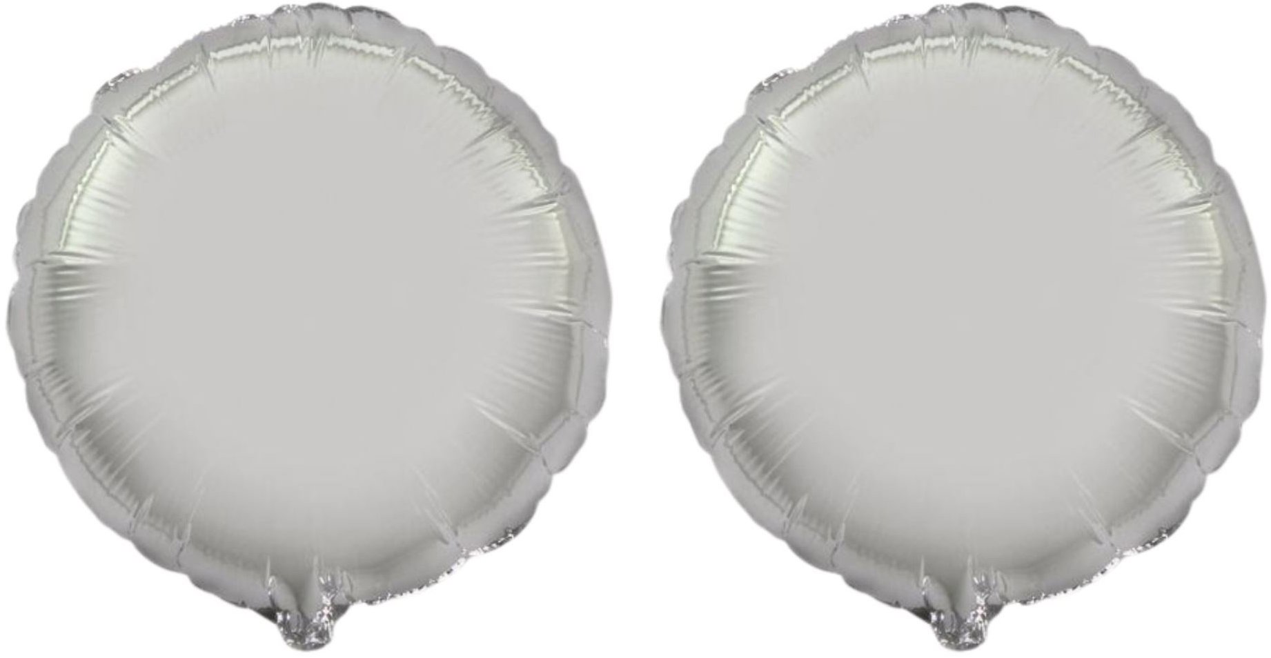 FLEXMETAL Balón fóliový – okrúhly, strieborný, 45 cm, 2 ks