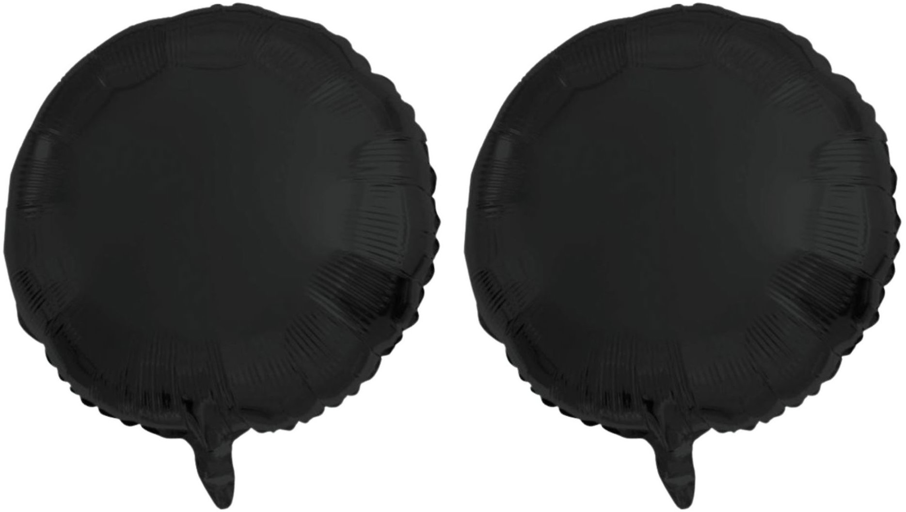 FOLAT Balón fóliový – okrúhly, matný čierny, 45 cm, 2 ks
