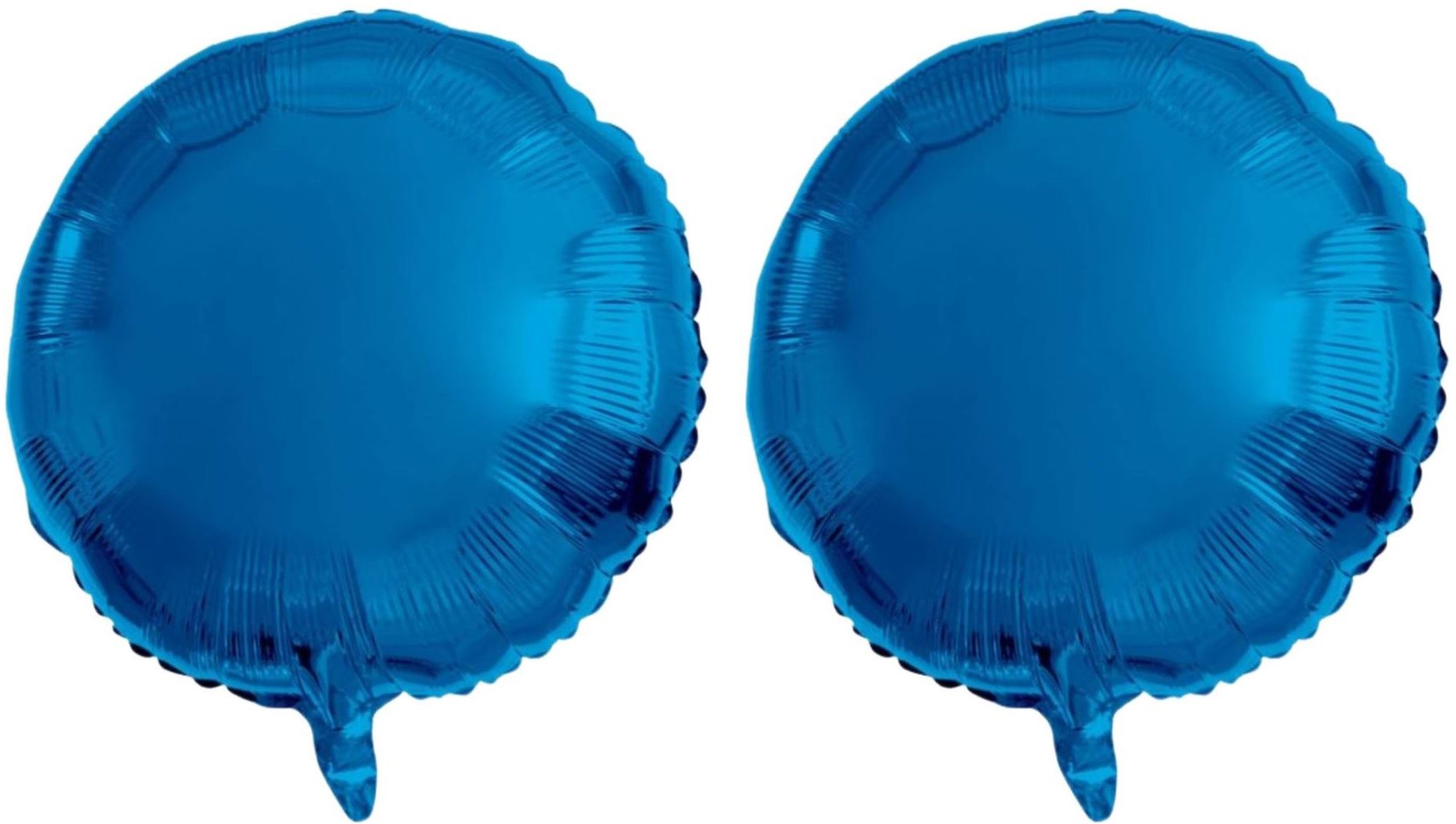 FOLAT Balón fóliový – okrúhly, metalický modrý, 45 cm, 2 ks