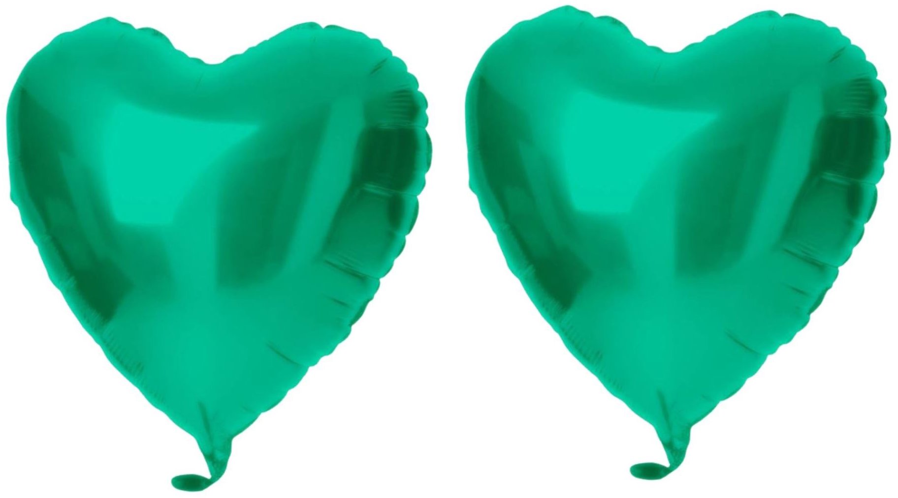 FOLAT Balón fóliový – srdce, matné zelené, 45 cm, 2 ks