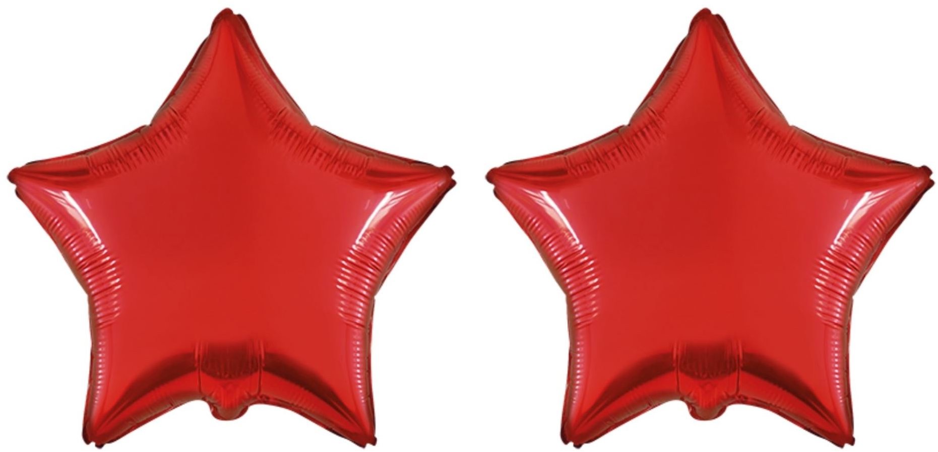FLEXMETAL Balón fóliový – hviezda, červená, 45 cm, 2 ks