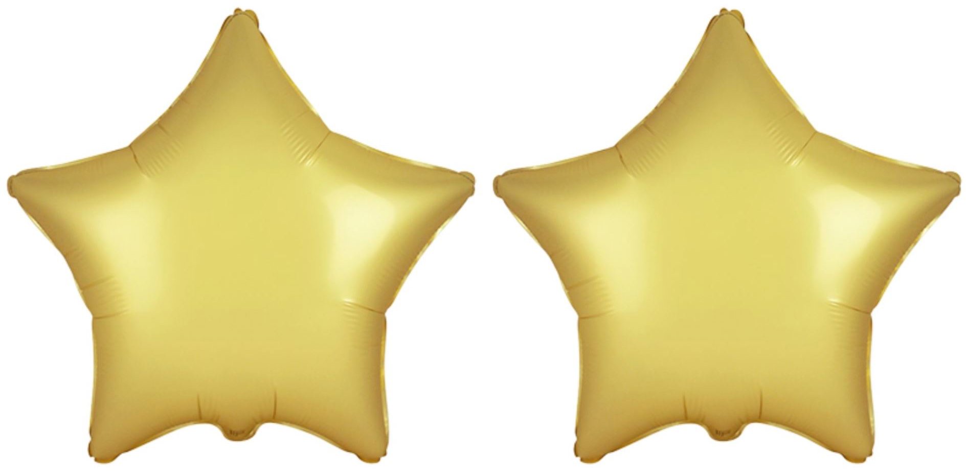 FLEXMETAL Balón fóliový – hviezda, pastelová zlatá, 45 cm, 2 ks