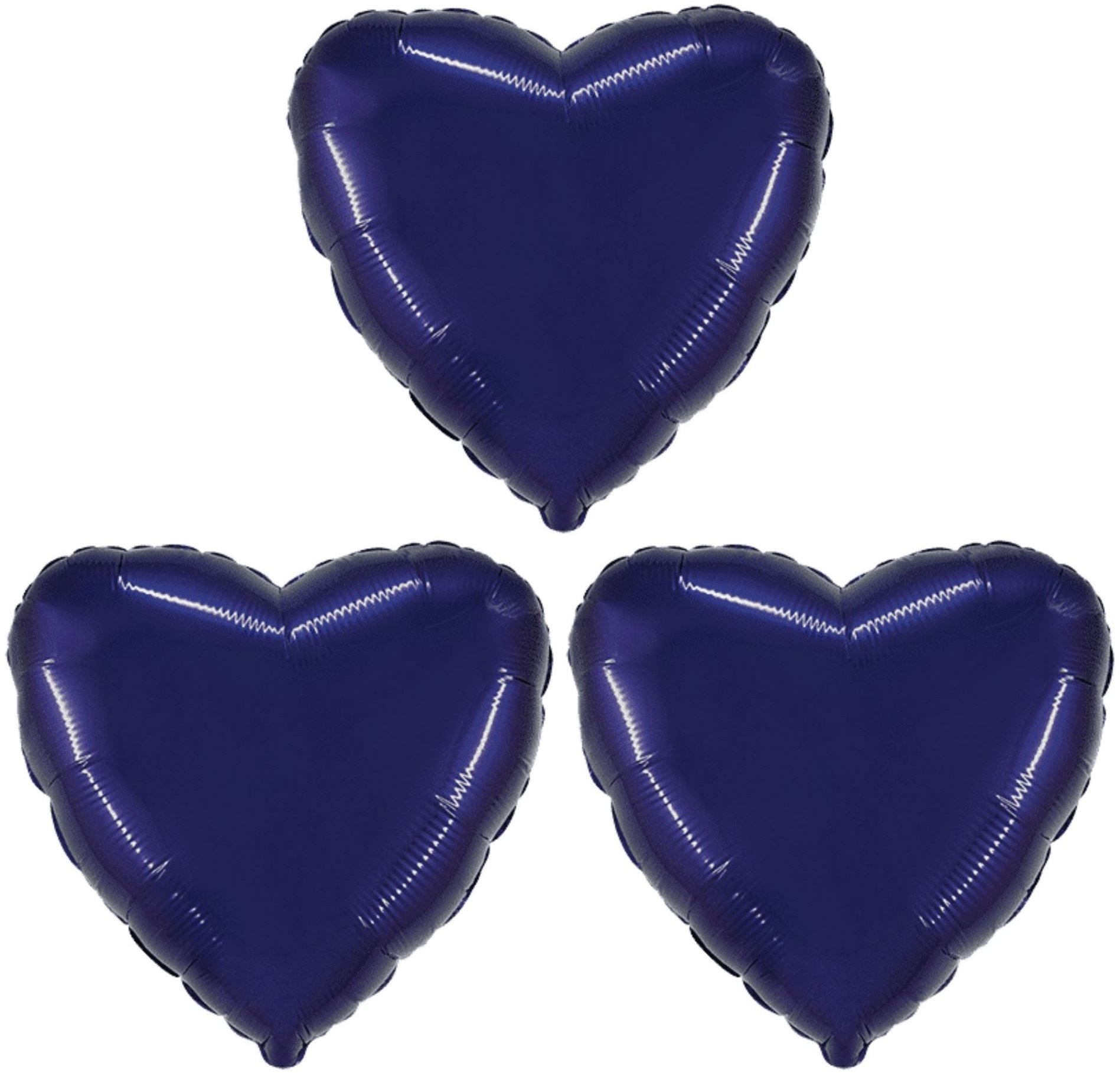 FLEXMETAL Balón fóliový – srdce, fialové, valentín/svadba, 45 cm, 3 ks