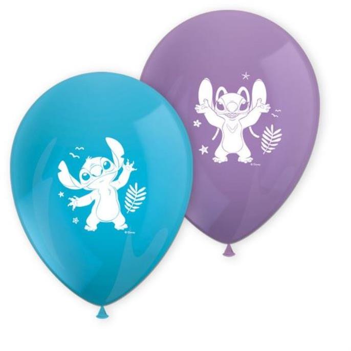 SMART BALLOONS Balóniky latexové Stitch a angel, 28 cm, 8 ks