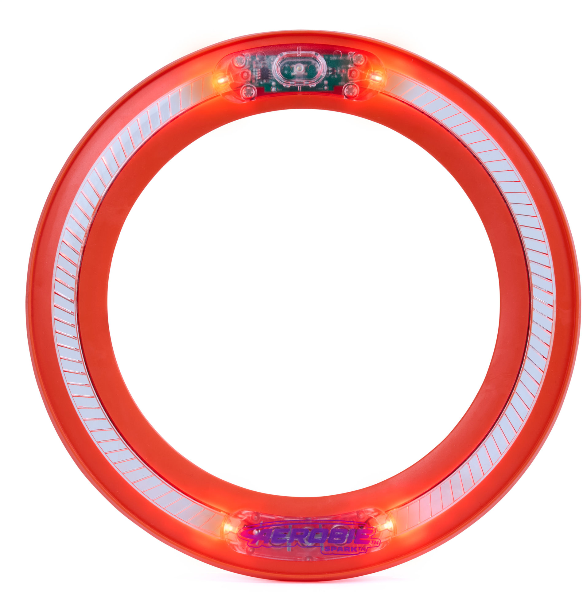 Bbizz adventure in sports Lietajúci kruh Aerobie Spark LED oranžový