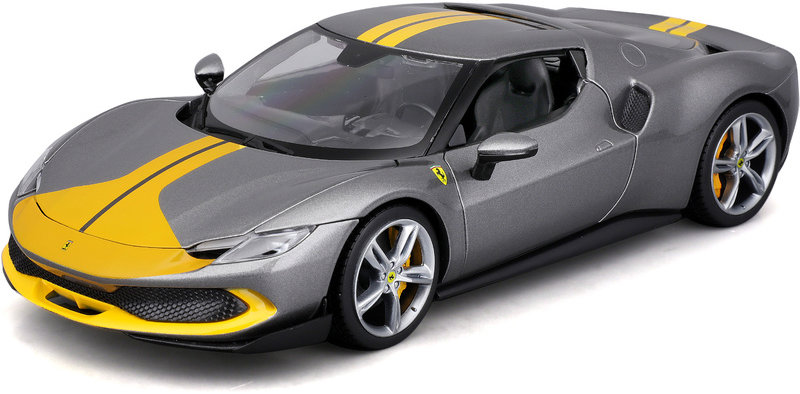 Bburago Ferrari 296 GTB Assetto Fiorano 1 : 18 sivá