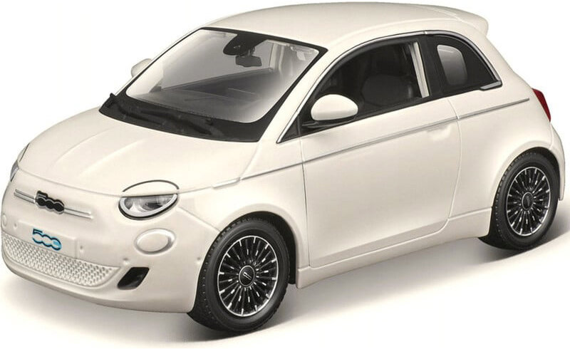Bburago Fiat 500e 2023 1 : 24 biely