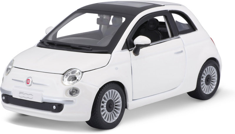 Bburago Fiat 500 2007 1 : 24 biely