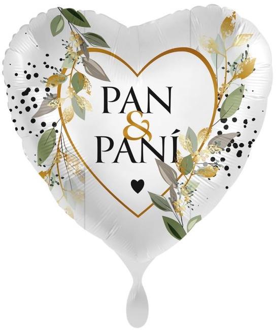 AMSCAN Balón fóliový pán a pani svadba srdce 43 cm