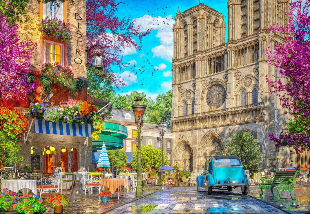 BLUEBIRD Popoludnie pri Notre Dame 1000 dielikov