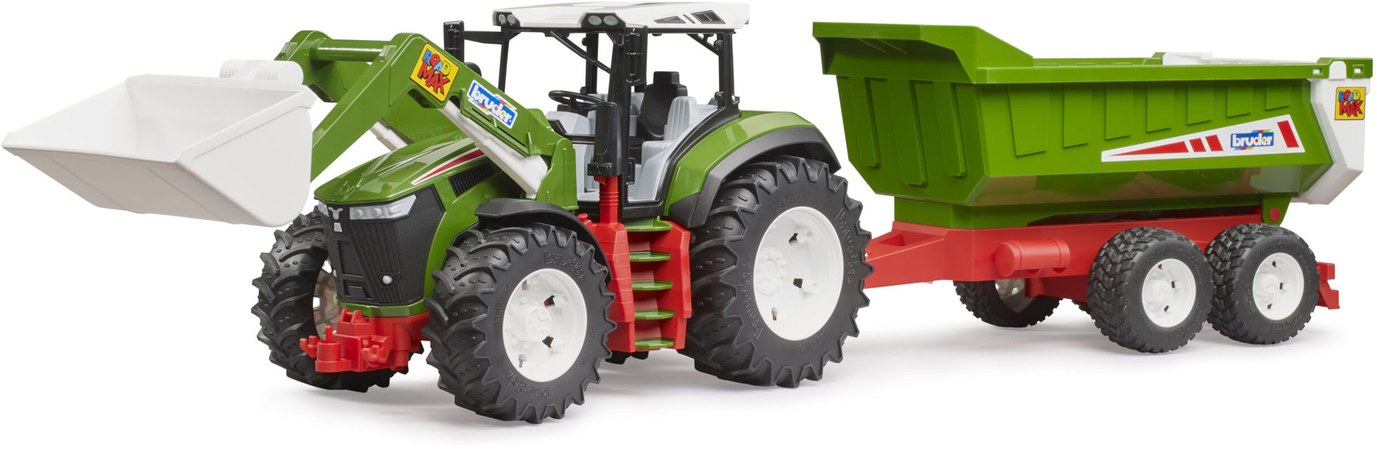 Bruder 03452 Traktor Roadmax s předním nakladačem a valníkem