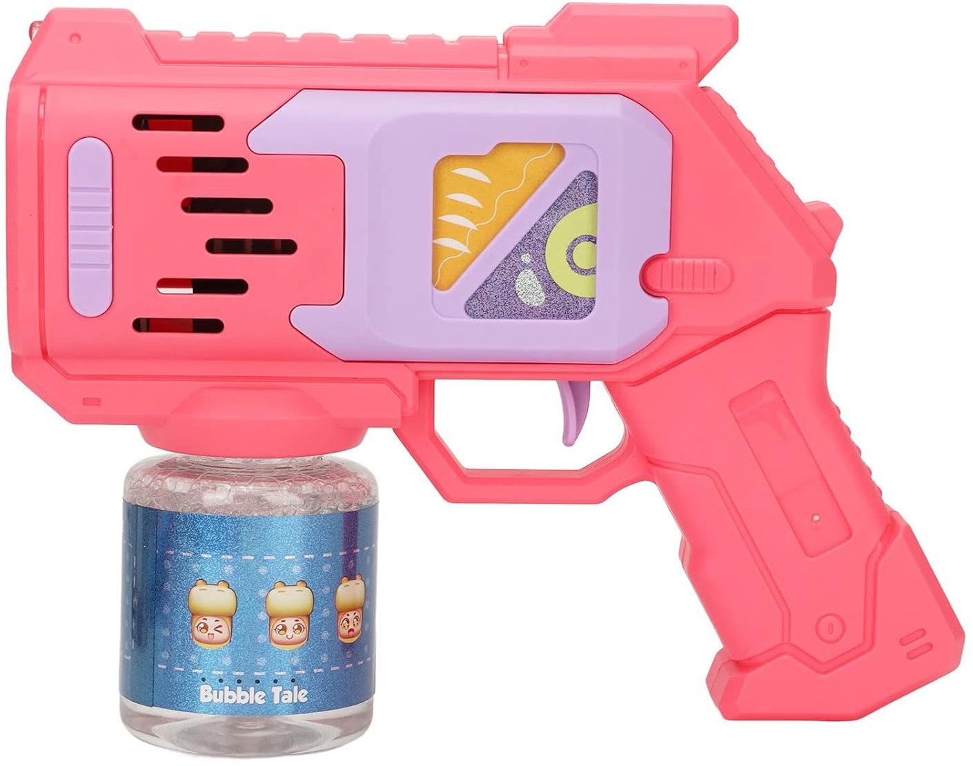 Toybit Automatická pištoľ na bubliny, ružová s náplňou