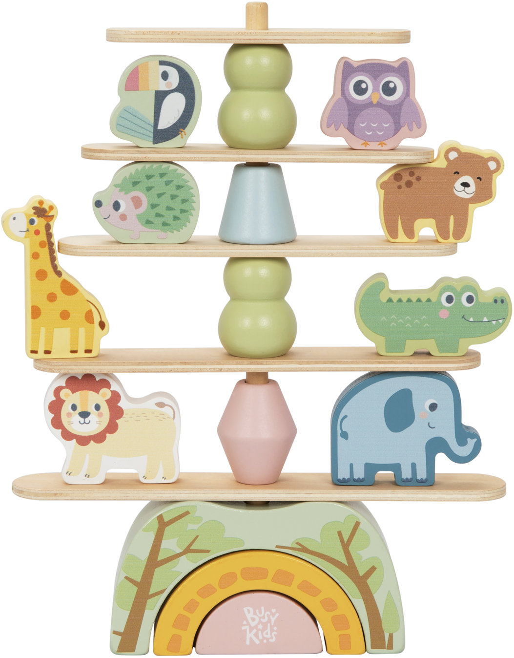 BusyKids Montessori hra Stohovací zvířátka