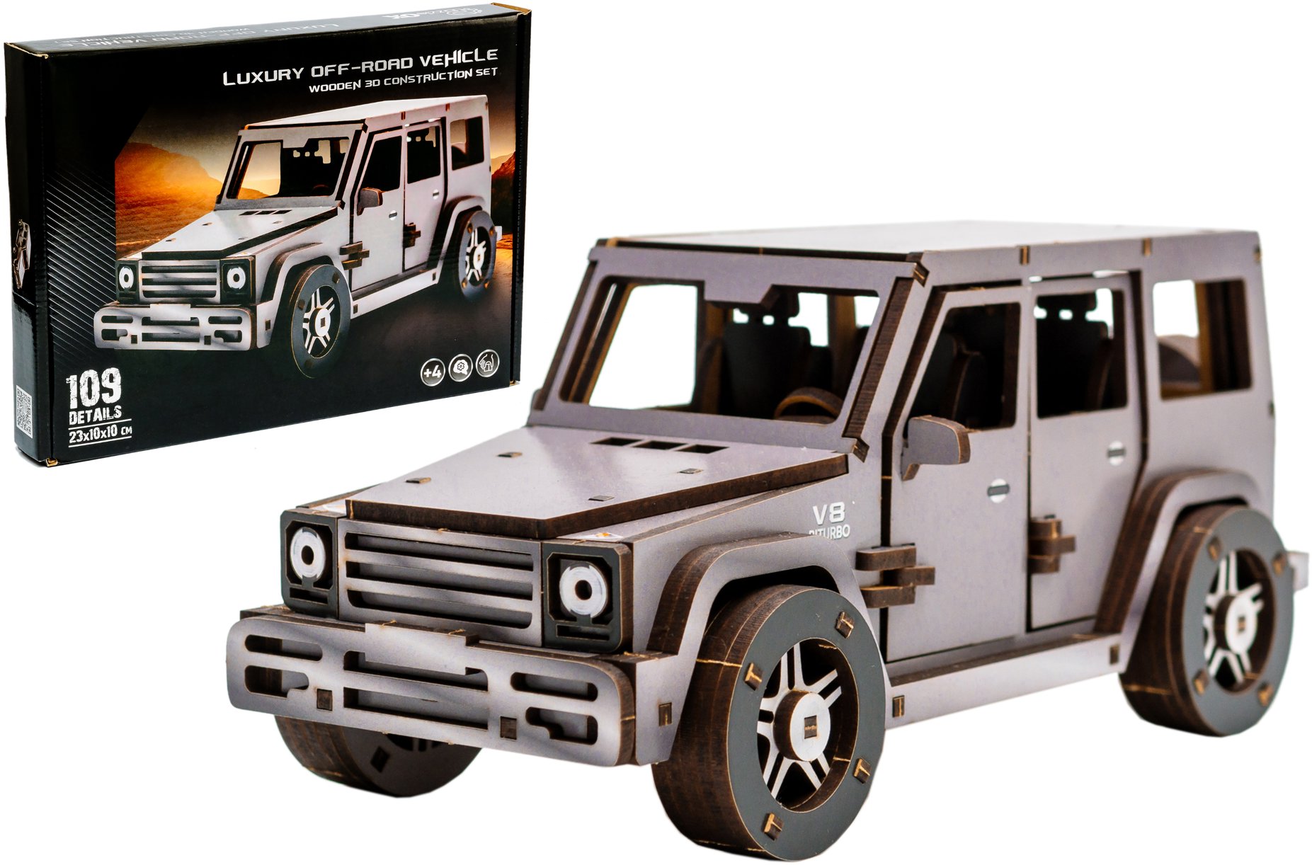 BusyKids Dřevěná 3D stavebnice Luxusní off-road vozidlo