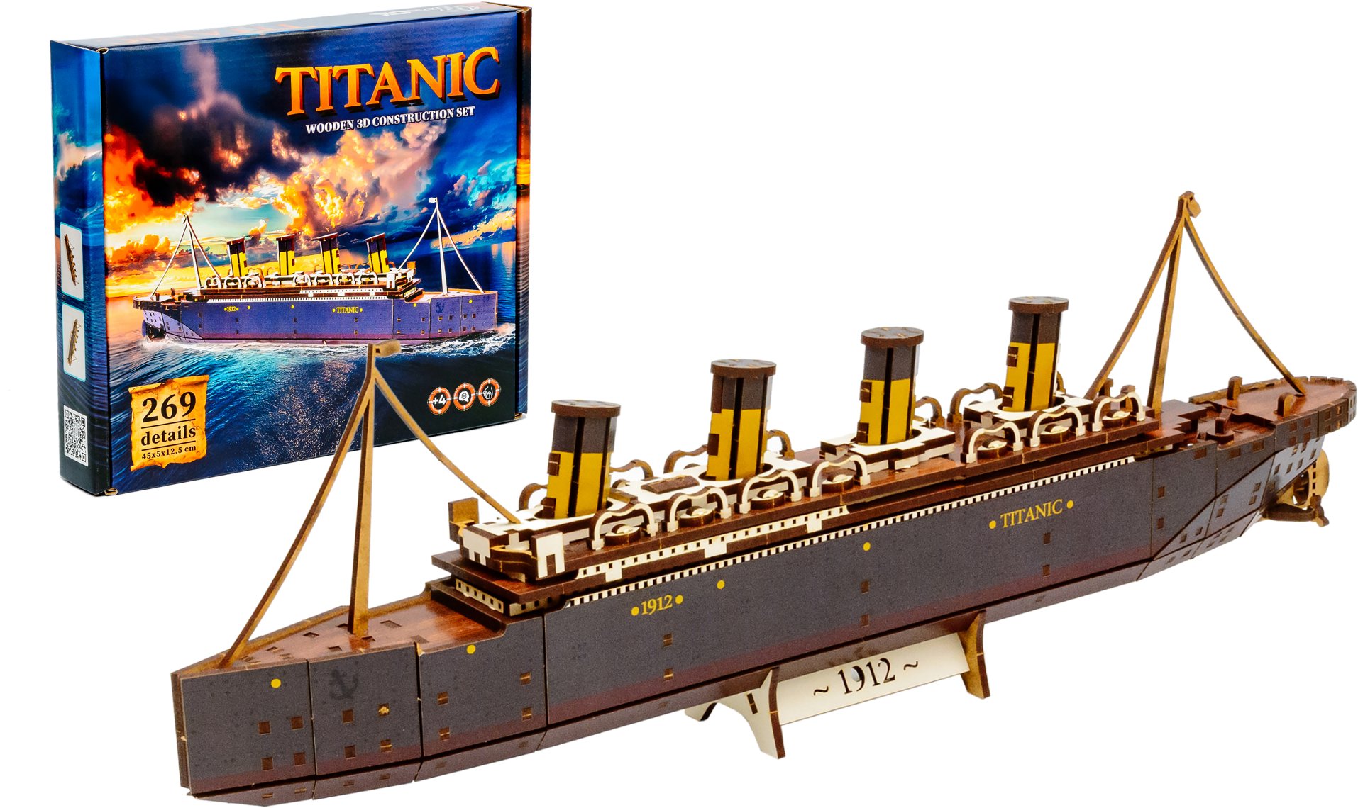 BusyKids Dřevěná 3D stavebnice Titanic