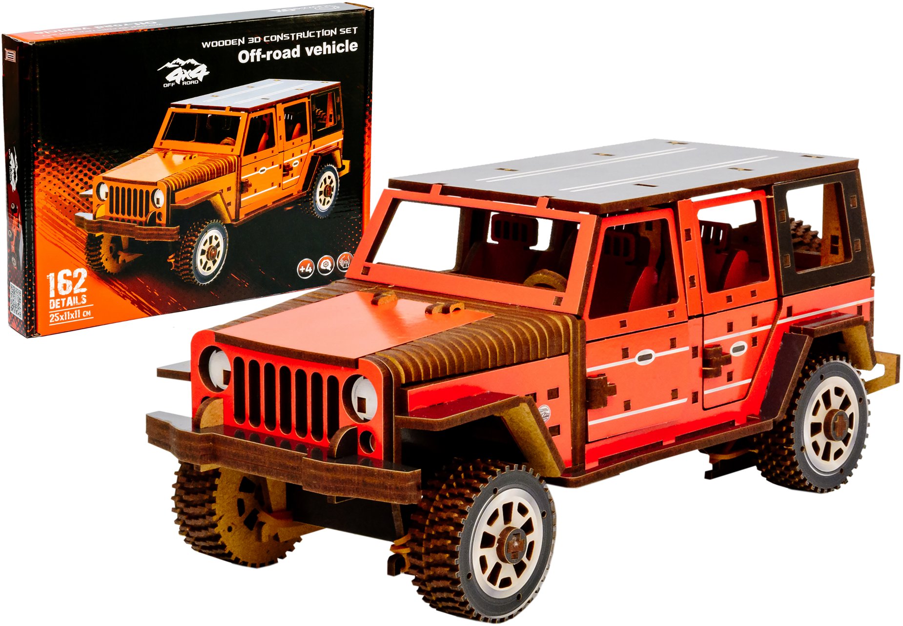 BusyKids Dřevěná 3D stavebnice Off-road vozidlo