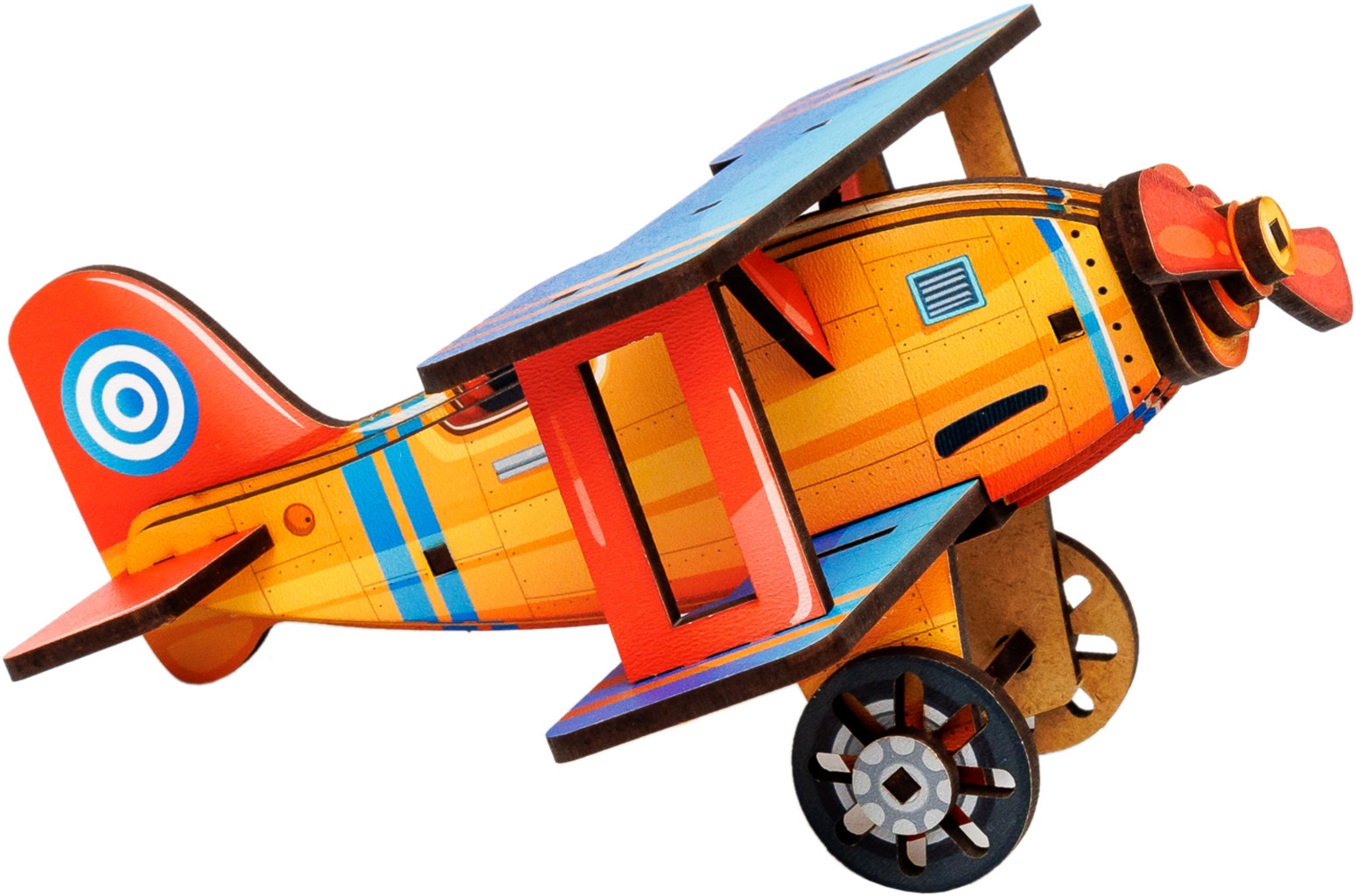 BusyKids Dřevěná 3D stavebnice Turbo letadlo