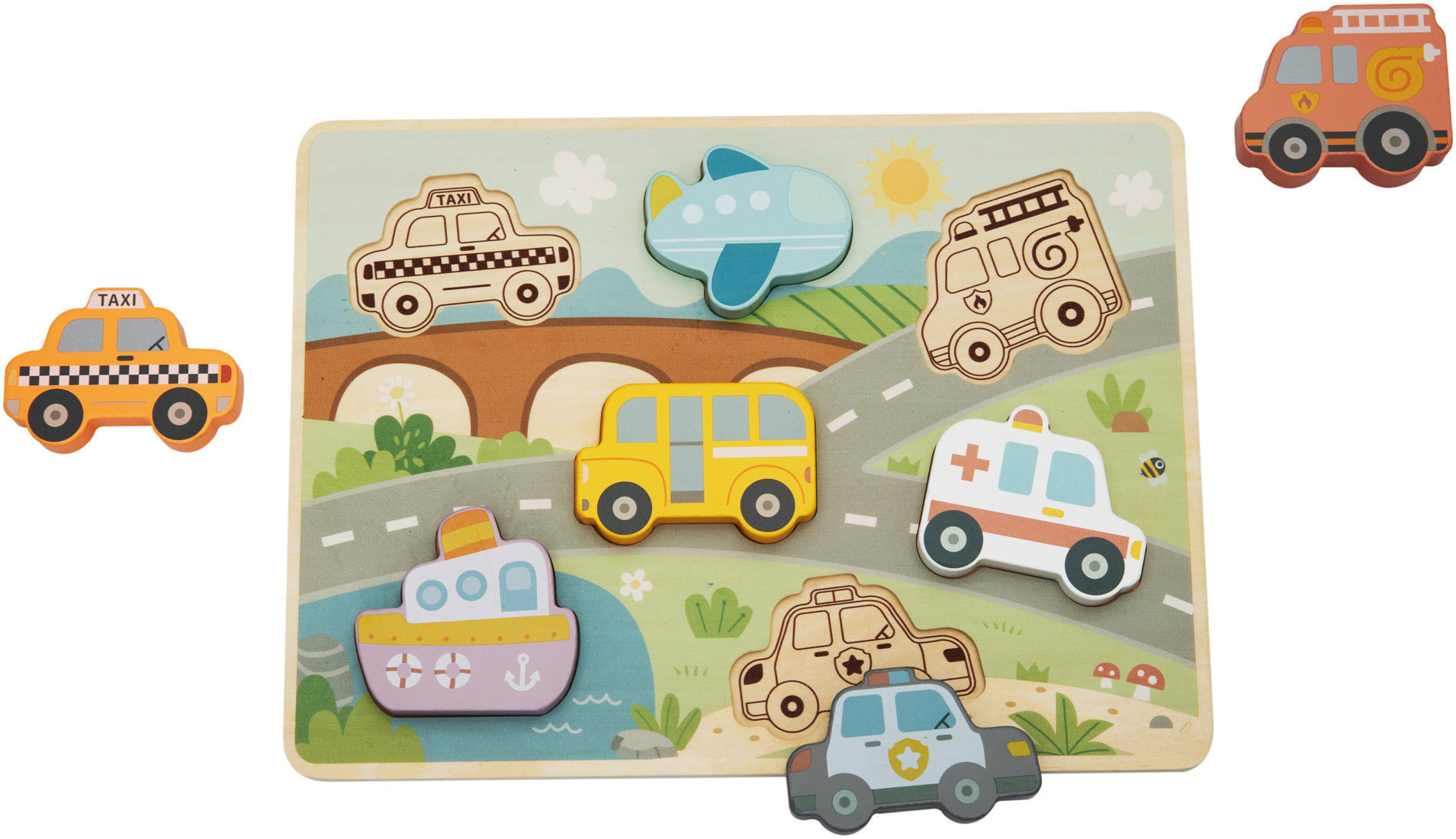 BusyKids Montessori puzzle - Doprava